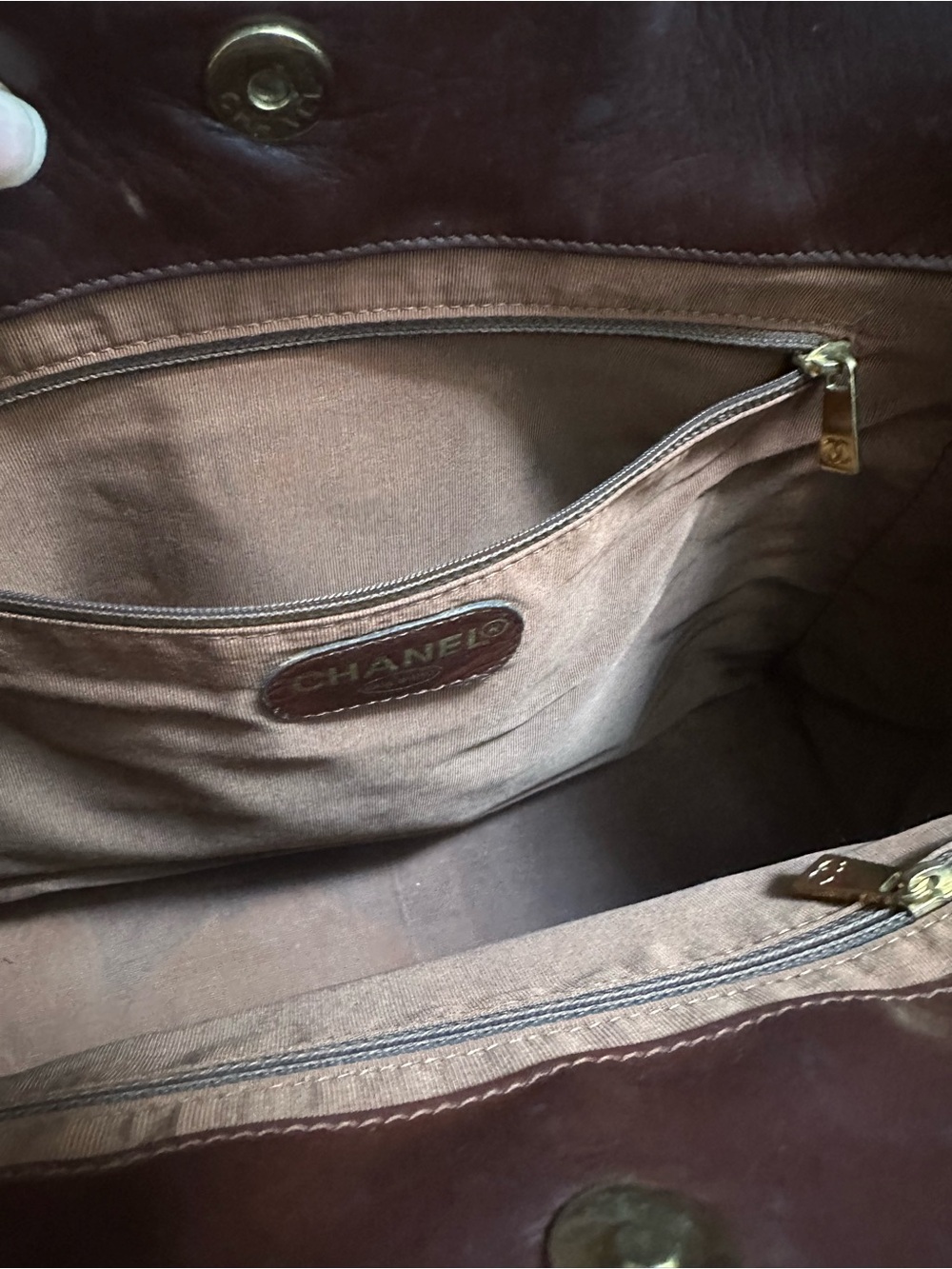 CHANEL Brown Woven Top-Handle Tote - Picture 12 of 16